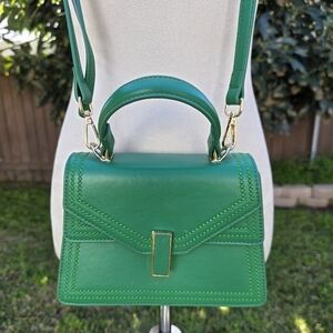 Scarleton Mini Top Handle Satchel Green Vegan Leather Mint Condition